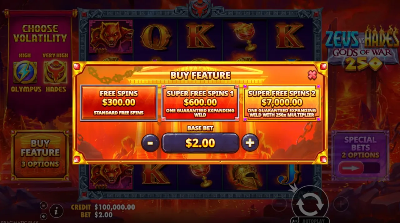 Покупка бонусных функций в слоте за Аида